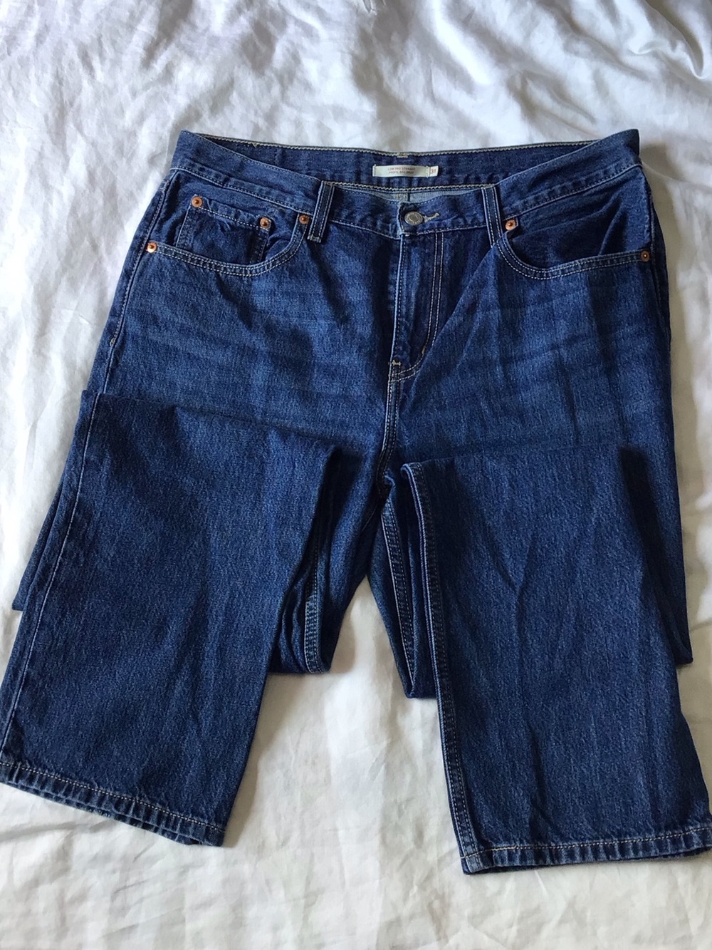 Classic Women’s Low Pro Straight Dark Blue Denim Jeans